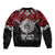 Aotearoa and Tonga Mo Te Tiriti Sleeve Zip Bomber Jacket New Zealand Honour The Treaty Ake!Ake!Ake!