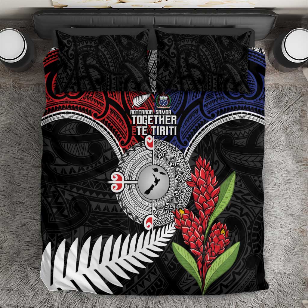 Aotearoa and Samoa Mo Te Tiriti Bedding Set Tangata Moana Stand with Tangata Whenua