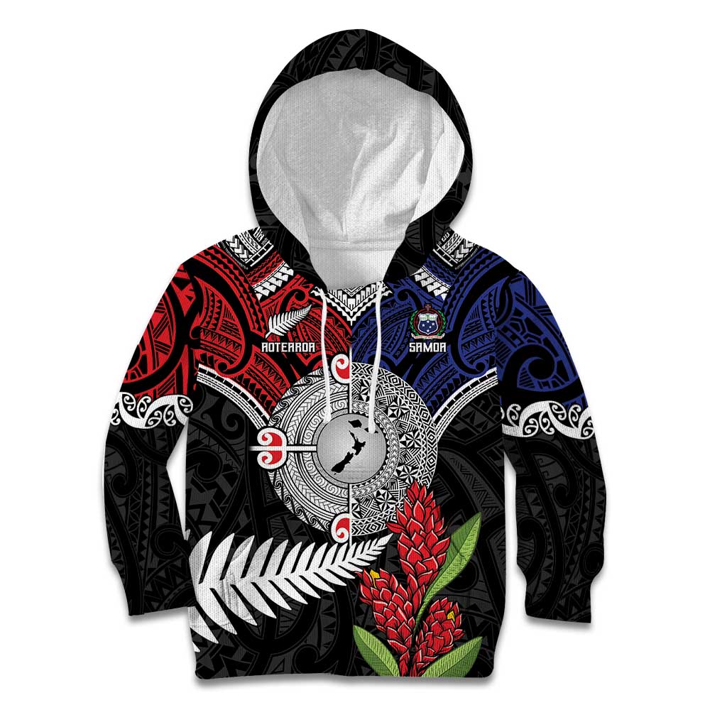 Aotearoa and Samoa Mo Te Tiriti Kid Hoodie Tangata Moana Stand with Tangata Whenua