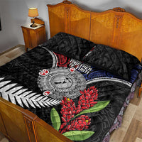 Aotearoa and Samoa Mo Te Tiriti Quilt Bed Set Tangata Moana Stand with Tangata Whenua