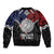 Aotearoa and Samoa Mo Te Tiriti Sleeve Zip Bomber Jacket Tangata Moana Stand with Tangata Whenua