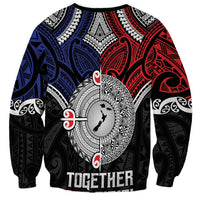 Aotearoa and Samoa Mo Te Tiriti Sweatshirt Tangata Moana Stand with Tangata Whenua