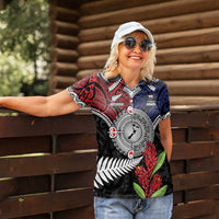 Aotearoa and Samoa Mo Te Tiriti Women Polo Shirt Tangata Moana Stand with Tangata Whenua