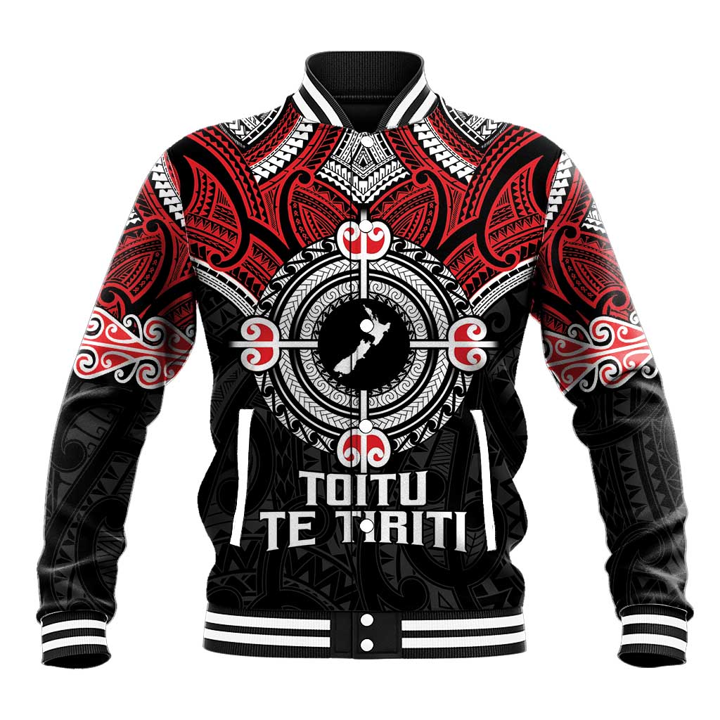 Aotearoa Proud To Be Maori Baseball Jacket New Zealand Fight Together LT9 Unisex Red - Polynesian Pride