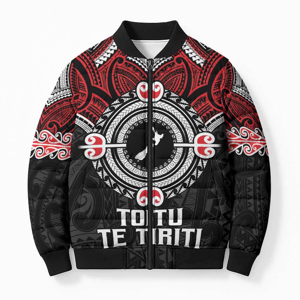 Aotearoa Proud To Be Maori Bomber Puffer Jacket New Zealand Fight Together - Polynesian Pride