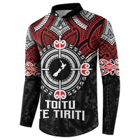 Aotearoa Proud To Be Maori Button Sweatshirt New Zealand Fight Together LT9 - Polynesian Pride