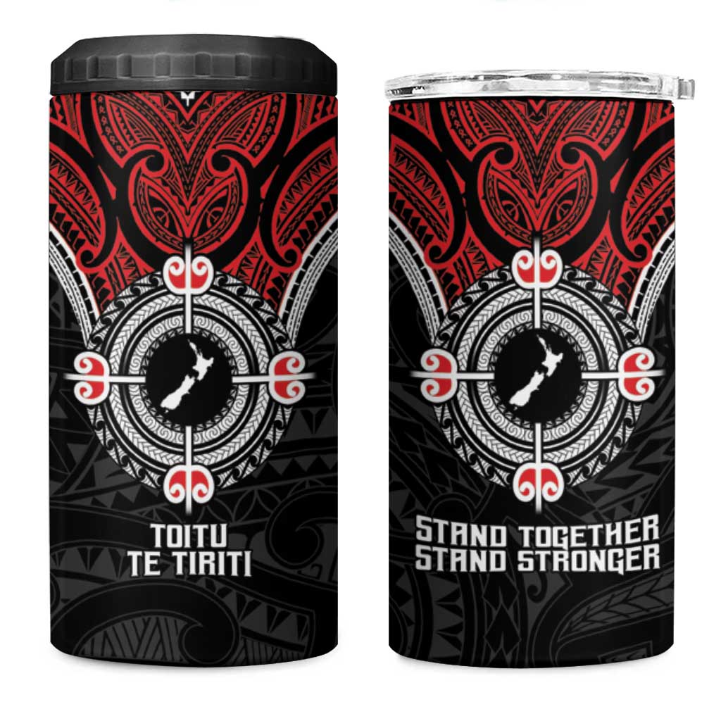 Aotearoa Proud To Be Maori 4 in 1 Can Cooler Tumbler New Zealand Fight Together