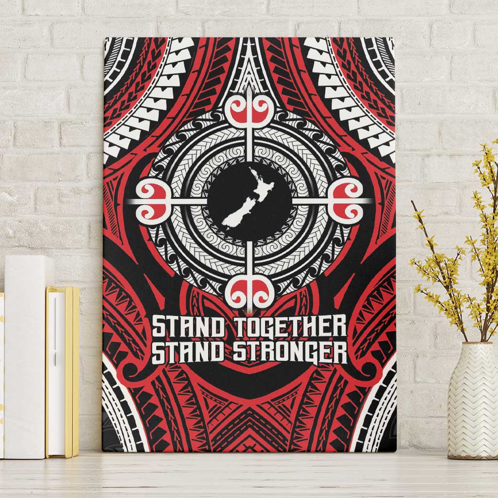 Aotearoa Proud To Be Maori Canvas Wall Art New Zealand Fight Together LT9 Without Frame Red - Polynesian Pride