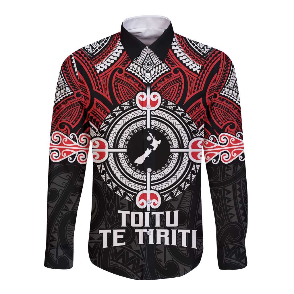 Aotearoa Proud To Be Maori Long Sleeve Button Shirt New Zealand Fight Together