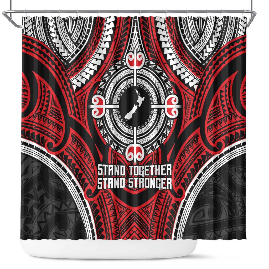 Aotearoa Proud To Be Maori Shower Curtain New Zealand Fight Together