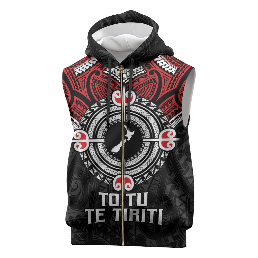Aotearoa Proud To Be Maori Sleeveless Zip Hoodie New Zealand Fight Together - Polynesian Pride