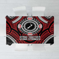 Aotearoa Proud To Be Maori Tablecloth New Zealand Fight Together LT9 Red - Polynesian Pride