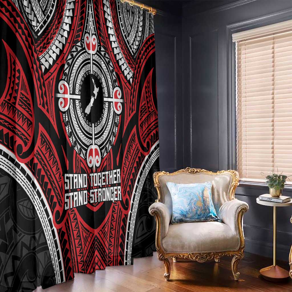Aotearoa Proud To Be Maori Window Curtain New Zealand Fight Together LT9 - Polynesian Pride