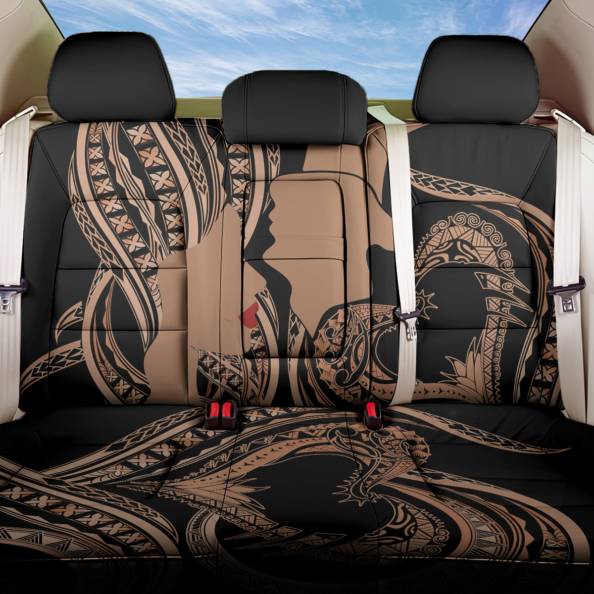 Personalised Valentines Day Romantic Lovers Back Car Seat Cover LT9 One Size Gold - Polynesian Pride