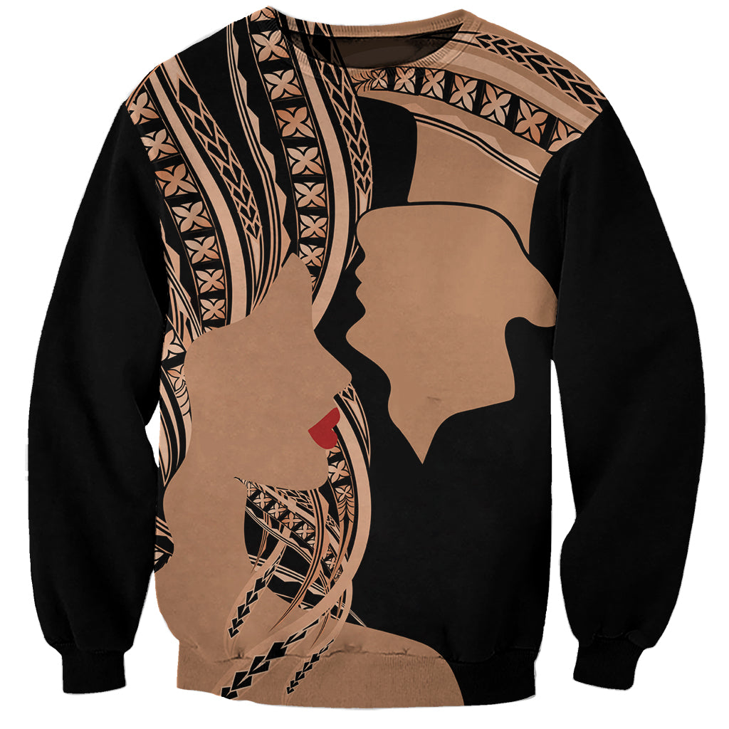 Personalised Valentines Day Romantic Lovers Sweatshirt LT9 Unisex Gold - Polynesian Pride