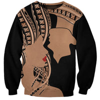 Personalised Valentines Day Romantic Lovers Sweatshirt LT9 Unisex Gold - Polynesian Pride