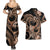 Polynesia Valentines Day Forever In My Heart Tattoo Couples Matching Summer Maxi Dress and Hawaiian Shirt Gold Style LT9 - Polynesian Pride