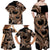 Polynesia Valentines Day Forever In My Heart Tattoo Family Matching Off Shoulder Maxi Dress and Hawaiian Shirt Gold Style LT9 - Polynesian Pride