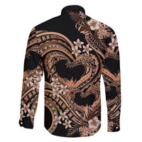 Polynesia Valentines Day Forever In My Heart Tattoo Family Matching Puletasi and Hawaiian Shirt Gold Style LT9 - Polynesian Pride
