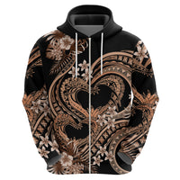 Polynesia Valentines Day Forever In My Heart Tattoo Hoodie Gold Style LT9 - Polynesian Pride