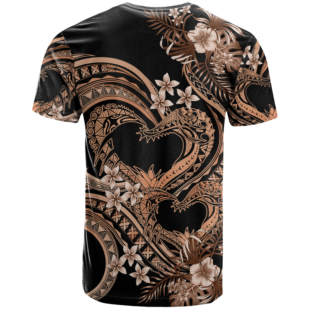 Polynesia Valentines Day Forever In My Heart Tattoo T Shirt Gold Style LT9 - Polynesian Pride