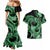 Polynesia Valentines Day Forever In My Heart Tattoo Couples Matching Mermaid Dress and Hawaiian Shirt Green Style LT9 - Polynesian Pride