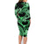 Polynesia Valentines Day Forever In My Heart Tattoo Family Matching Long Sleeve Bodycon Dress and Hawaiian Shirt Green Style LT9 - Polynesian Pride