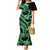 Polynesia Valentines Day Forever In My Heart Tattoo Family Matching Mermaid Dress and Hawaiian Shirt Green Style LT9 Mom's Dress Green - Polynesian Pride