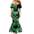 Polynesia Valentines Day Forever In My Heart Tattoo Family Matching Mermaid Dress and Hawaiian Shirt Green Style LT9 - Polynesian Pride