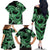 Polynesia Valentines Day Forever In My Heart Tattoo Family Matching Off Shoulder Long Sleeve Dress and Hawaiian Shirt Green Style LT9 - Polynesian Pride