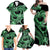 Polynesia Valentines Day Forever In My Heart Tattoo Family Matching Off Shoulder Maxi Dress and Hawaiian Shirt Green Style LT9 - Polynesian Pride