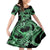 Polynesia Valentines Day Forever In My Heart Tattoo Family Matching Off Shoulder Short Dress and Hawaiian Shirt Green Style LT9 Daughter's Dress Green - Polynesian Pride