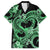 Polynesia Valentines Day Forever In My Heart Tattoo Family Matching Off Shoulder Short Dress and Hawaiian Shirt Green Style LT9 Dad's Shirt - Short Sleeve Green - Polynesian Pride