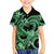 Polynesia Valentines Day Forever In My Heart Tattoo Family Matching Off Shoulder Short Dress and Hawaiian Shirt Green Style LT9 Son's Shirt Green - Polynesian Pride