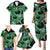 Polynesia Valentines Day Forever In My Heart Tattoo Family Matching Puletasi and Hawaiian Shirt Green Style LT9 - Polynesian Pride