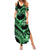 Polynesia Valentines Day Forever In My Heart Tattoo Family Matching Summer Maxi Dress and Hawaiian Shirt Green Style LT9 Mom's Dress Green - Polynesian Pride