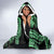 Polynesia Valentines Day Forever In My Heart Tattoo Hooded Blanket Green Style LT9 - Polynesian Pride