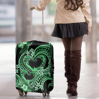 Polynesia Valentines Day Forever In My Heart Tattoo Luggage Cover Green Style LT9 - Polynesian Pride