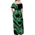 Polynesia Valentines Day Forever In My Heart Tattoo Off Shoulder Maxi Dress Green Style LT9 - Polynesian Pride