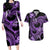 Polynesia Valentines Day Forever In My Heart Tattoo Couples Matching Long Sleeve Bodycon Dress and Hawaiian Shirt Purple Style LT9 Purple - Polynesian Pride