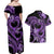 Polynesia Valentines Day Forever In My Heart Tattoo Couples Matching Off Shoulder Maxi Dress and Hawaiian Shirt Purple Style LT9 - Polynesian Pride