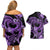 Polynesia Valentines Day Forever In My Heart Tattoo Couples Matching Off Shoulder Short Dress and Hawaiian Shirt Purple Style LT9 - Polynesian Pride