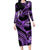 Polynesia Valentines Day Forever In My Heart Tattoo Family Matching Long Sleeve Bodycon Dress and Hawaiian Shirt Purple Style LT9 Mom's Dress Purple - Polynesian Pride