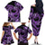 Polynesia Valentines Day Forever In My Heart Tattoo Family Matching Off Shoulder Long Sleeve Dress and Hawaiian Shirt Purple Style LT9 - Polynesian Pride