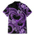 Polynesia Valentines Day Forever In My Heart Tattoo Family Matching Off Shoulder Long Sleeve Dress and Hawaiian Shirt Purple Style LT9 - Polynesian Pride