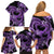 Polynesia Valentines Day Forever In My Heart Tattoo Family Matching Off Shoulder Short Dress and Hawaiian Shirt Purple Style LT9 - Polynesian Pride