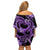 Polynesia Valentines Day Forever In My Heart Tattoo Family Matching Off Shoulder Short Dress and Hawaiian Shirt Purple Style LT9 - Polynesian Pride