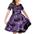 Polynesia Valentines Day Forever In My Heart Tattoo Family Matching Puletasi and Hawaiian Shirt Purple Style LT9 Daughter's Dress Purple - Polynesian Pride