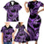 Polynesia Valentines Day Forever In My Heart Tattoo Family Matching Short Sleeve Bodycon Dress and Hawaiian Shirt Purple Style LT9 - Polynesian Pride