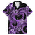 Polynesia Valentines Day Forever In My Heart Tattoo Family Matching Short Sleeve Bodycon Dress and Hawaiian Shirt Purple Style LT9 Dad's Shirt - Short Sleeve Purple - Polynesian Pride